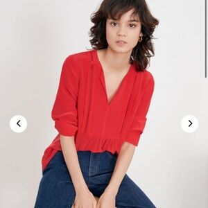 Comptoir Des Cotonniers Red Blouse